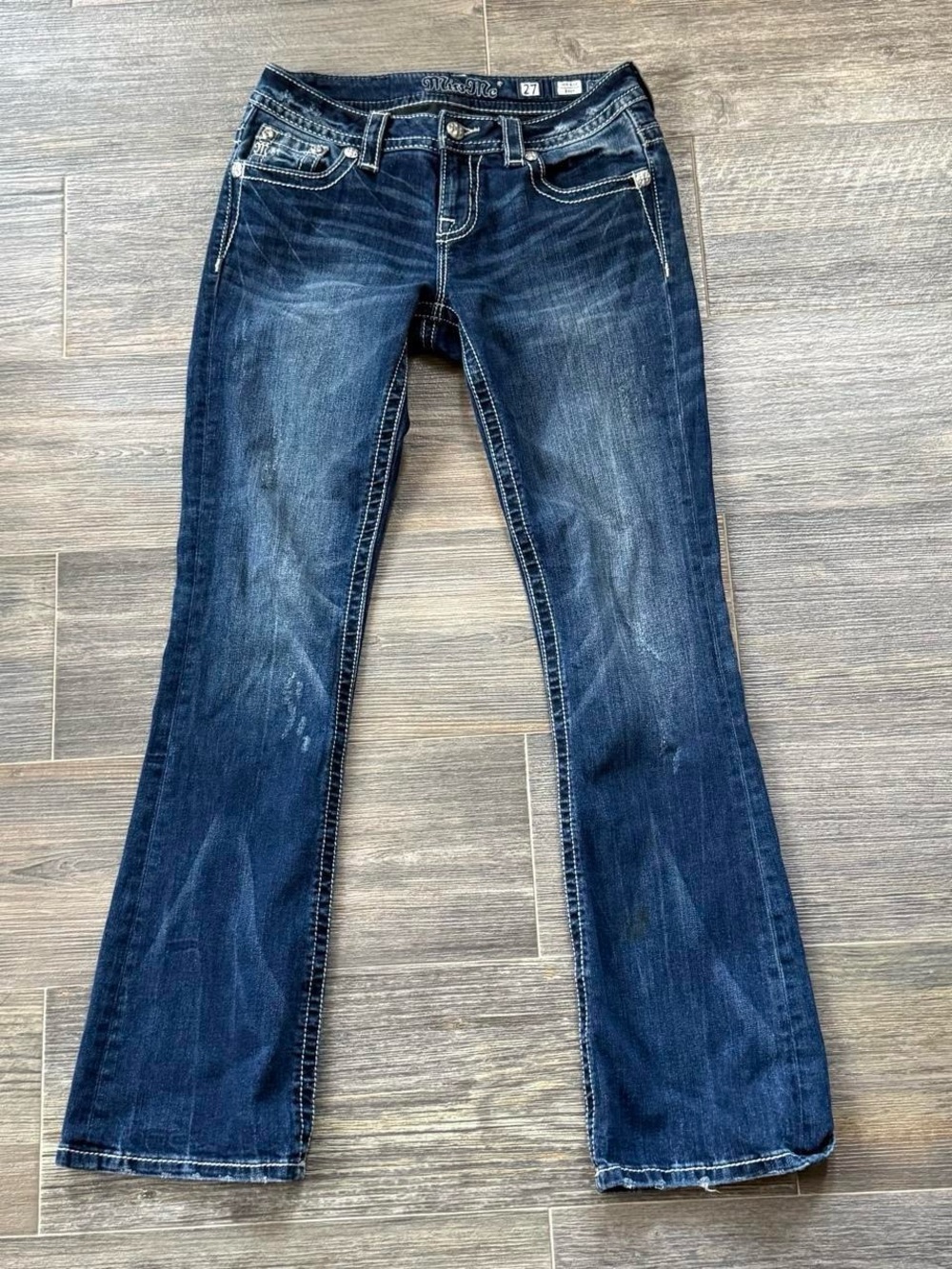Western Y2K low rise Miss Me bootcut jeans Indie 90s
